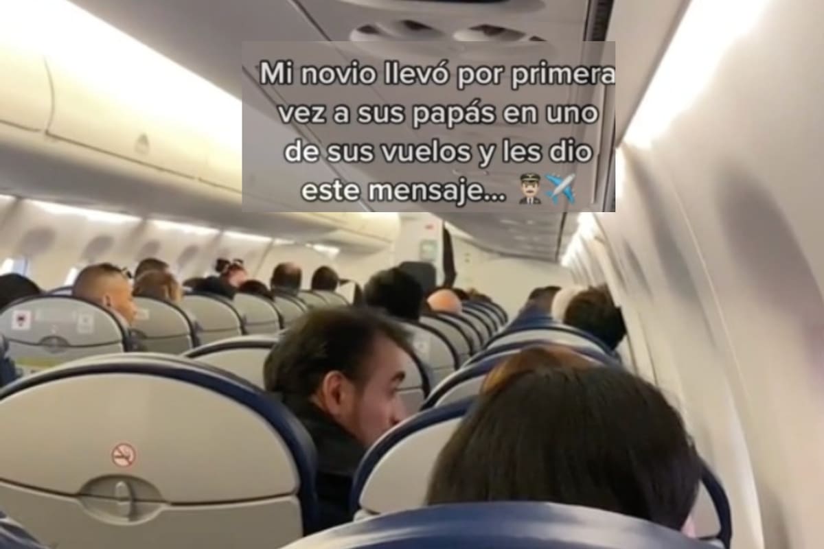 El piloto agradeció a sus padres por el apoyo que le brindaron para cumplir sus sueños y conmovió a todos los pasajeros