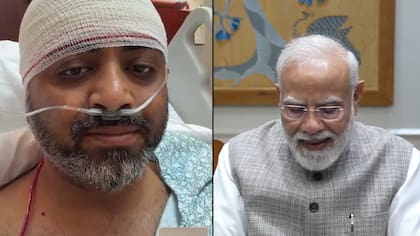 El piloto herido en el vuelo de Flydubai junto con el primer ministro de la India