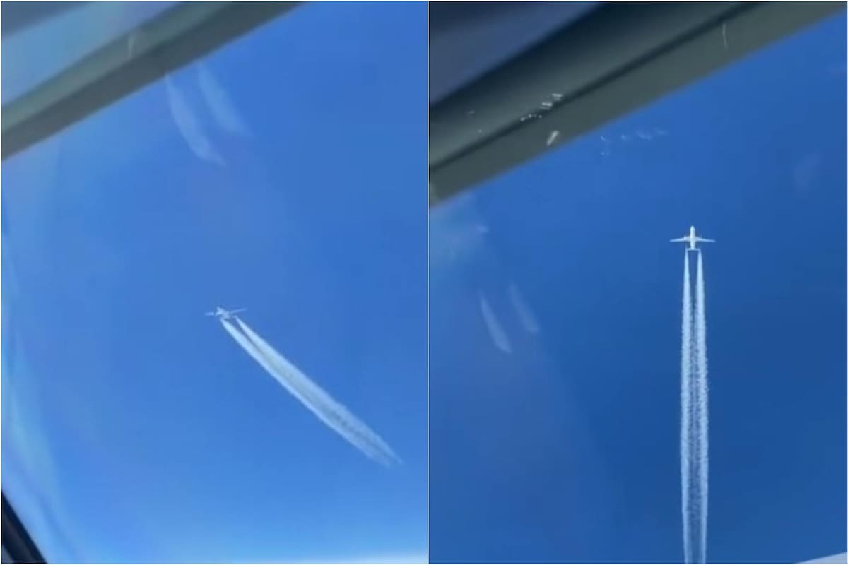 El piloto mostró que las aeronaves se acercan a menos de 500 metros en el aire