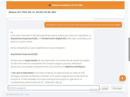 El piloto por ahora abarca 20 materias de los distintos Departamentos de la FCE