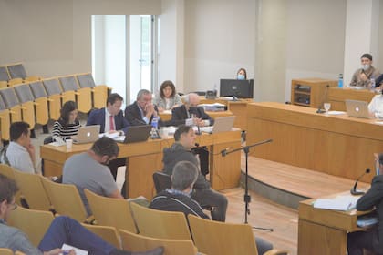 El pintor Gastón Zárate, durante su declaración en el juicio por el homicidio de Nora Dalmasso, en los tribunales de Río Cuarto