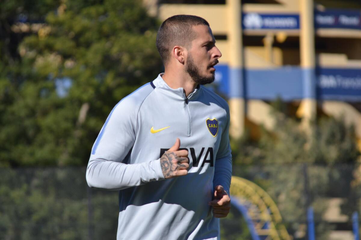El Pipa hoy, durante el entrenamiento en el Complejo Pompilio