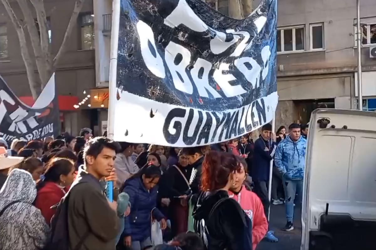 El piquete llevado a cabo en Mendoza