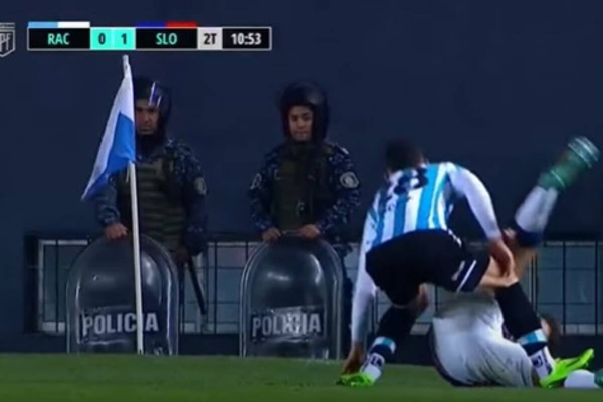 El pisotón de expulsión de Tomás Chancalay sobre Giay