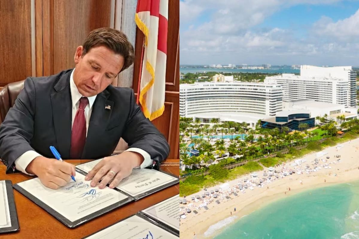 El plan del hotel, aprobado por DeSantis, incluye 11 toboganes, con una caída de 36,5 metros (120 pies).