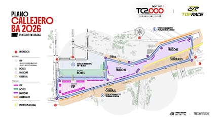 El plano callejero del TC2000