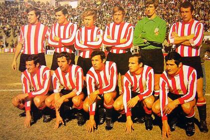 El plantel de Estudiantes de La Plata que ganó la Copa Libertadores el 27 de mayo de 1970