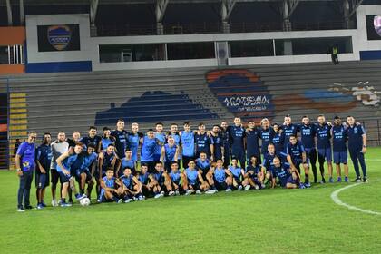 El plantel de la selección argentina que participa del Preolímpico Sub 23