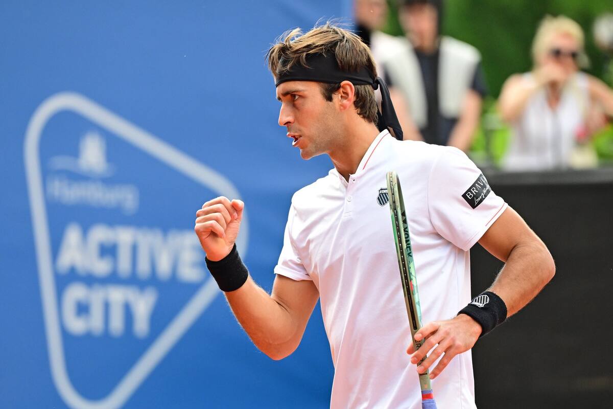 El platense Tomás Etcheverry celebró en el ATP 500 de Hamburgo