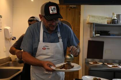 El plato principal fue un cordero braseado de larga cocción y una ratatouille francesa