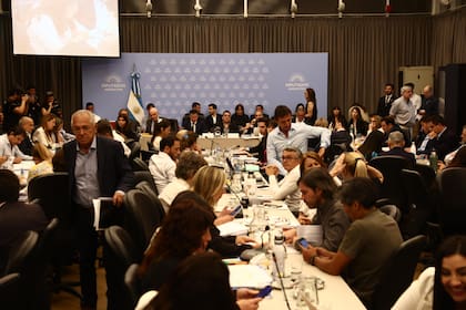 El plenario de comisiones de la Cámara de Diputados retomó hoy el análisis del proyecto de ley de "Bases y Puntos de Partida para la Libertad de los Argentinos" tras un cuarto intermedio dispuesto anoche por pedido de los bloques de Unión por la Patria (UxP) y la UCR
