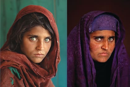 "Niña afgana" y "Mujer afgana", las célebres fotos de portada de la revista National Geographic integran la muestra Women: poder femenino en foco, de la Usina del Arte