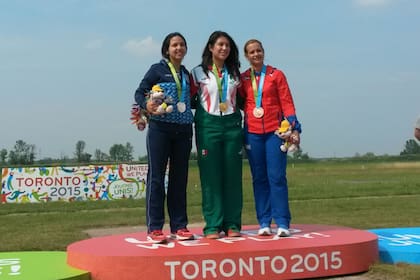 El podio con Fernanda Russo en segundo lugar