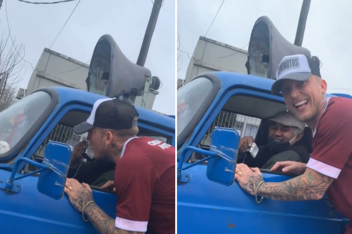 El Polaco cantó en la calle con el megáfono de un vendedor de huevos
