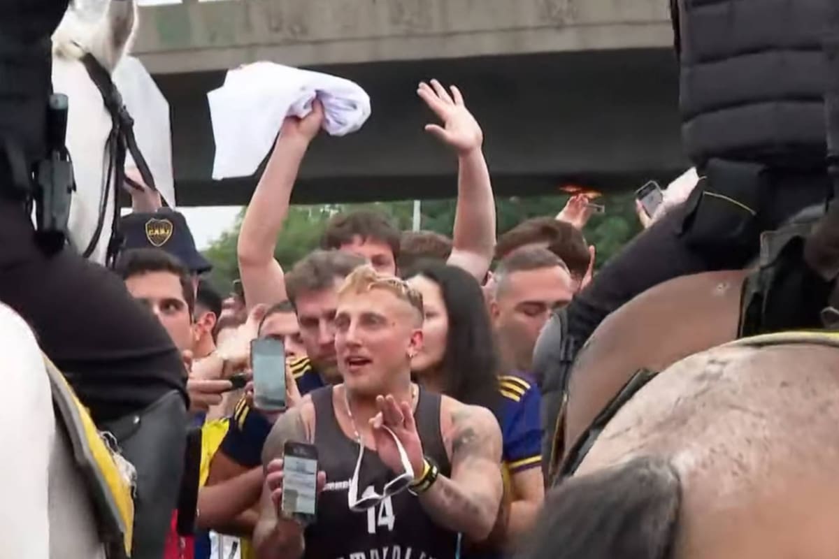 El Polaco sufrió un altercado al momento de entrar al Maracaná (Captura TV)