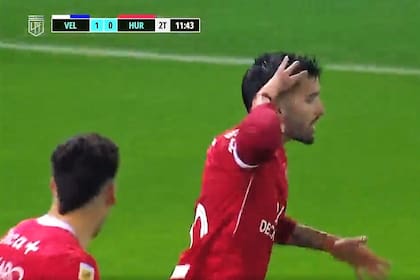 El polémico festejo de Benjamín Garré tras su gol a Vélez