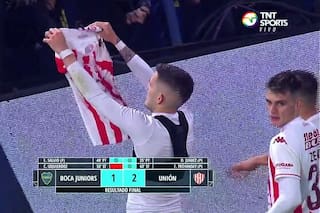 La dura sanción que recibió el jugador de Unión por mostrar la camiseta en su festejo en la Bombonera