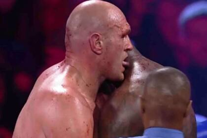 El polémico Fury intentó lamer la sangre de su adversario