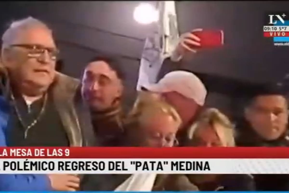 El polémico regreso del "Pata" Medina con un acto, pese a que tenía prohibido participar en actividades sindicales