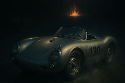 El Porsche 550 Spyser "maldito" de James Dean (generado con IA)