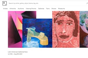 El portal de Artsy, con el anuncio de la feria de arte latinoamericano