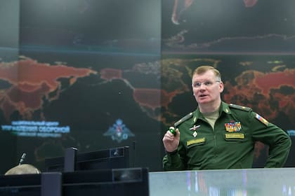 El portavoz del Ministerio de Defensa ruso, Igor Konashenkov.