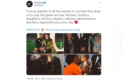 El post de la cuenta de los All Blacks fue dado de baja de las redes