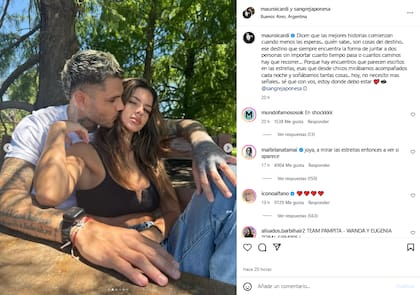El posteo con el que Mauro Icardi confirmó su relación con la China Suárez (Foto: Instagram @mauroicardi)