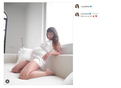 El posteo con el que Úrsula Corberó anunció que estaba en la dulce espera (Foto: Captura Instagram/@ursulolita)