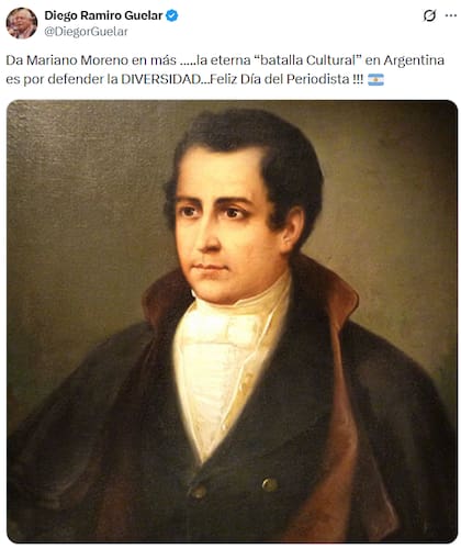 El posteo de Guelar