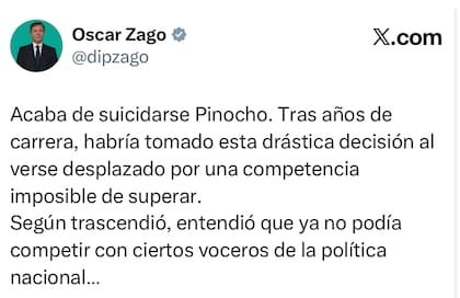 El posteo de Zago