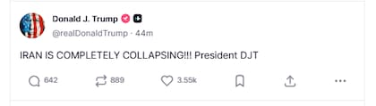 El posteo de Trump