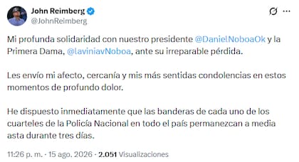 El posteo de Reimberg