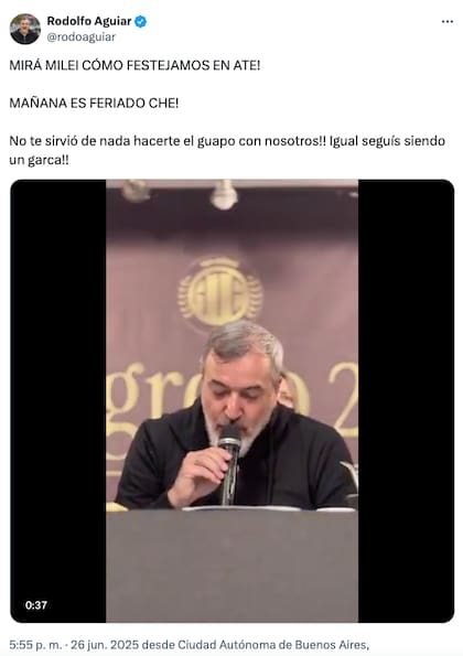 El posteo de Aguiar tras conocerse la decisión de la Justicia sobre el DNU