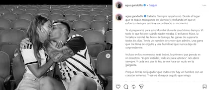 El posteo de Agustina Gandolfo