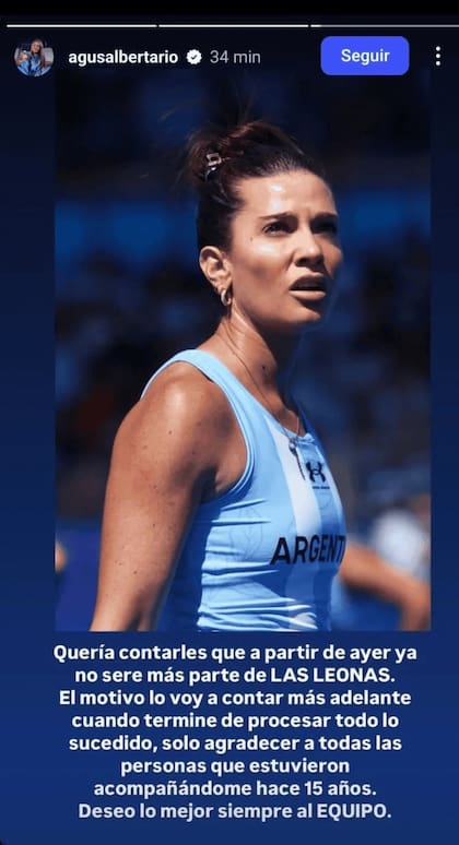 El posteo de Agustina Albertario como despedida al seleccionado de hockey sobre césped