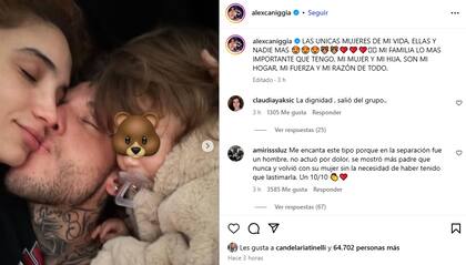 El posteo de Alex Caniggia que confirmó su reconciliación con Melody Luz