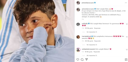 El posteo de Anto Roccuzzo por el cumpleaños de Mateo, su hijo