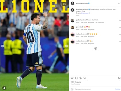 El posteo de Anto Roccuzzo tras otro doblete de la Pulga y triunfo de la selección argentina en el Mundial