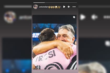 El posteo de Anto Roccuzzo tras un nuevo triunfo de Leo Messi (Foto Instagram @antonelaroccuzzo)