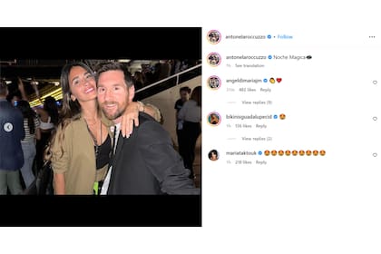 El posteo de Antonela Roccuzzo con las fotos en el show de Coldplay
