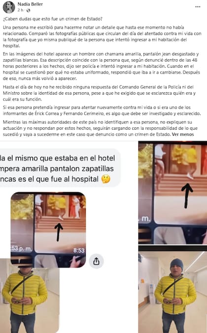 El posteo de Beller en Facebook