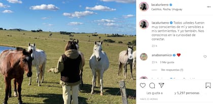 El posteo de Calu Rivero en sus redes