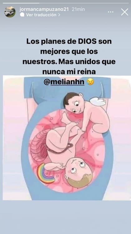 El posteo de Campuzano sobre su pérdida y el mensaje para su mujer
