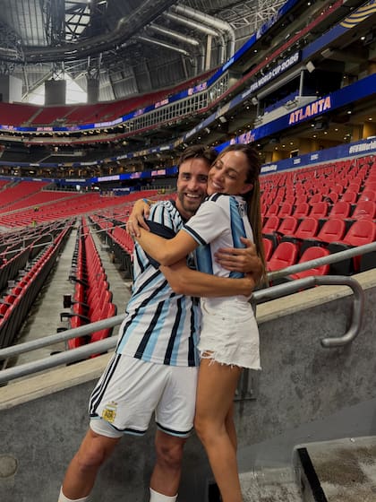 El posteo de Caro Calvagni junto a Nicolás Tagliafico tras el triunfo de Argentina
