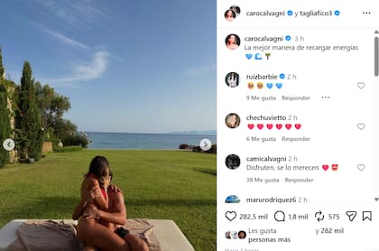 El posteo de Caro Calvagni y Nico Tagliafico en sus vacaciones