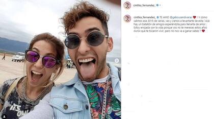 El posteo de Cinthia Fernández a Gabo Usandivaras (Foto: Captura Instagram/@cinthia_fernandez)