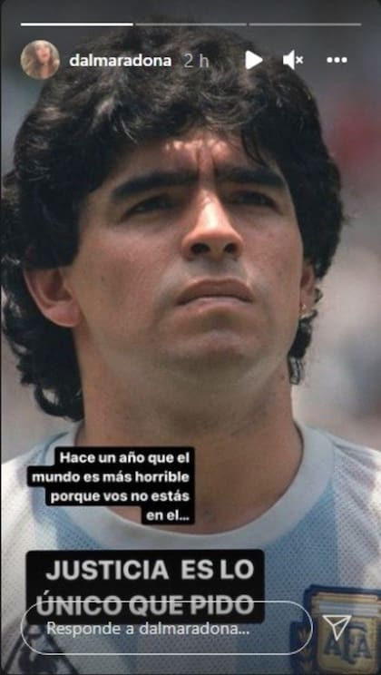 El posteo de Dalma Maradona a un año de la muerte del Diez