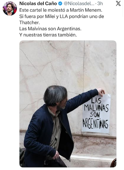 El posteo de Del Caño
