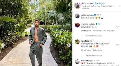 El posteo de Del Potro en modo modelo que levantó suspiros